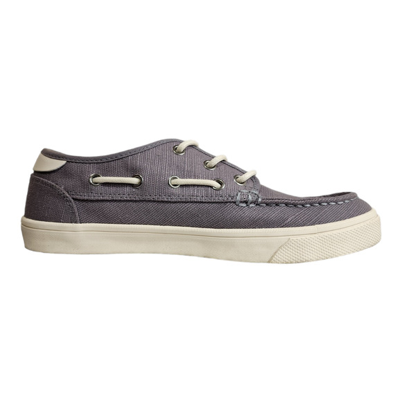 Tom's Dorado Canvas Boat Shoe in Shade (Gray) Size 8 - Picture 2 of 12